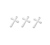 Decorations New 2026 10Pcs/Lot Stainless Steel Cross Charrm Pendant For Catholic Pendants Religious Jewelry Making Fashion Accessories Creative Gift Beautiful