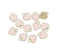 Decorations New 20Pcs * 10Mm Alloy Heart Charrms For s Pendants Earrings ColoRIFul Handmade Jewelry Finding Making Gift Fashion Trendy Accessories Creative Beautiful