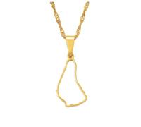 Decorations New For Trendy 2025 Small Size Island Map&Flag Symbol Pendant s Gold Color&Stainless Steel Barbados Maps Jewelry Fashion Accessories Creative Gift Beautiful