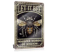 Decorations Nice Waterproof Artwork, Trendy Retro Print For Cafe Pub Man Cave | Haves Pre-drilled Custom Bee Kind Let It Bee Whisper Words Of Wisdom(30X40CM)