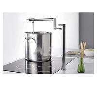 Decorations Pot Filler Faucet Brass Deck Mount Pot Filler Faucet Single Cold Brushed Nickel Finish with Extension Shank and 20" Dual Swing Joints Spout for Kitchen Sink & Stove (Color : Light