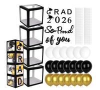 Decorations Promotion 2026,Balloon Arch and Boxes Centerpieces | 2026 Graduation Table Decors,For High School and University Outdoor Porch and House in the Room