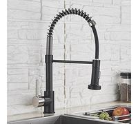 Decorations Sink Taps Kitchen Spring Faucet Black and Golden Double Water Modes Pull Down Single Handle Hot and Cold Water Mixer Sink Tap,Chrome Thriving Beautiful