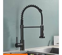 Decorations Sink Taps Kitchen Spring Faucet Black and Golden Double Water Modes Pull Down Single Handle Hot and Cold Water Mixer Sink Tap,Chrome Thriving Beautiful