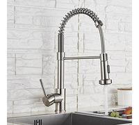 Decorations Sink Taps Kitchen Spring Faucet Black and Golden Double Water Modes Pull Down Single Handle Hot and Cold Water Mixer Sink Tap,Chrome Thriving Beautiful