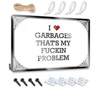 Decorations Soft Bath Handcrafted I Love Garbages That's My Fuckin Problem For Dressing - Outdoor Bar Decor Customizable(20X30CM)