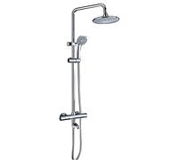 Decorations System Constant Temperature 38℃, Faucets Sets Complete, Rain Head Systems with Handheld Wall Mounted Shower Combo Set for Bathroom All Metal Beautiful