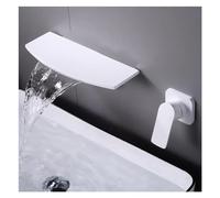 Decorations Wall-Mount Mixer Tap Sink Faucet Mixer Waterfall Bath with Large Shelf Platform Matte Black White Basin Faucets, Faucets for Bathroom Sinks Beautiful