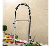 Decorations with Crystal Kitchen Faucet Spring Three Section Pull Out Spray Head Cold and Hot Mixer Mixer Kitchen Sink Faucet Single Chrome Plated Single Handle Beautiful