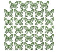 Decorative 3D Butterfly Wall Stickers (24PCS) for Enhancing Spaces in Homes and Events with Vibrant Colors (green)