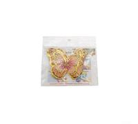 Decorative 3D Butterfly Wall Stickers with Elegant Golden Border 24PC for Parties (PY3026-YJ)