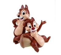 Decorative 3D Disney Garden Figure Chipmunk Chip & Dale Height: 31 cm Plastic - Figure Mapirrel & Squirrel for the Garden, Modern Decorative Style for Fans, Garden Decoration, Statue