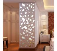 Decorative 3D Oval Mirror Wall Sticker Made From Acrylic, For Home Walls, Adds Depth And Reflective Effects To Any Room(Silver)