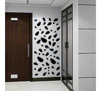 Decorative 3D Oval Mirror Wall Sticker Made From Acrylic, For Home Walls, Adds Depth And Reflective Effects To Any Room(Black)