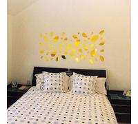 Decorative 3D Oval Mirror Wall Sticker Made From Acrylic, For Home Walls, Adds Depth And Reflective Effects To Any Room(Gold)