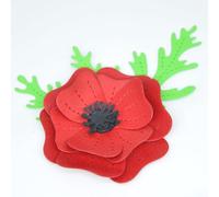 Decorative 3D Poppy Flower Metal Cutting Die Kit, Remembrance, Card Making, H2