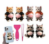 Decorative 3D Stickers | 6 Pieces Soft and Fun Toys for Children, Squeeze Stress Relief Toy - for Notebooks, Textbooks, Pencil Cases Tablets Cups Kindergarten Party Creation