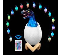 Decorative 3D Tyrannosaurus Egg Smart Night Light 16 Colors Remote Control Touch Switch LED Nightlight For Christmas Gift