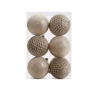 Decorative 8CM Christmas Ornament Set with Fun Sequin Design, 12 Pieces ()