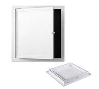 Decorative Access Panel for Drywall Attic Door 12x12in White Rotating Handle Hidden Wall Cover Galvanized Aluminum Hatch for Plumbing & Ceiling Use