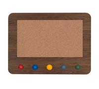 Decorative Access Panel with Hooks, Wooden Electrical Panel Cover with Built in Corkboard, Hidden for Home Office(Brown)