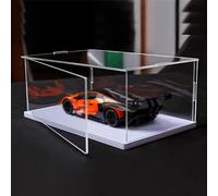 Decorative Acrylic Box with Lid, Clear Cube Display Case for Baseball Car Model Helmet Trophy Sports Memorabilia, Collectibles and Figures Square Dustproof Bin(45x25x30cm)