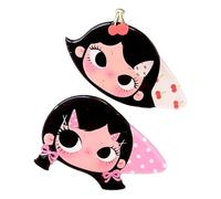 Decorative Acrylic Hair Clips Set of 2, Girl Barrettes for Bangs, Side Sections, Daily Styling Outfit Accent Acrylic Barrette Pair Fringe Holder Side Section Clip Girl Hair Accessory Everyday Styling
