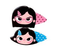 Decorative Acrylic Hair Clips Set of 2, Girl Barrettes for Bangs, Side Sections, Daily Styling Outfit Accent Acrylic Barrette Pair Fringe Holder Side Section Clip Girl Hair Accessory Everyday Styling