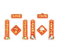 Decorative Acrylic Parrot Couplets Set of 2 for Enhancing Chinese New Year Home and Outdoor Spring Festival Scrolls