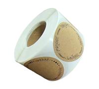 Decorative Adhesive Labels Homemade Love Round Sticker for Gift Wrapping Bulk Craft Projects and Cabinet Organization Paper Adhesive Labels