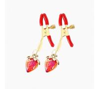 Decorative Adjustable Metal Clips, Crystal Dangle Charm Jewellery Clips, 14 Assorted Styles for Personal Wear (Red/Gold)