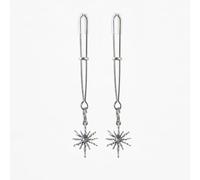 Decorative Adjustable Metal Clips, Crystal Dangle Charm Jewellery Clips