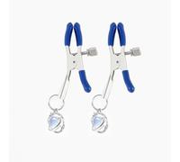 Decorative Adjustable Metal Clips, Crystal Dangle Charm Jewellery Clips
