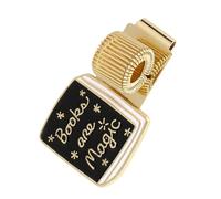 Decorative Alloy Bookmarks with Built in Metal Spring Rings Pen Holder Clip for Folder Journal Notebook Planner Novel Notebook Pen Clip
