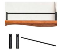 Decorative Aluminum Shelf Rails, Custom Length Floating Railing Bar 8 to 38in, Surface Mount Protector for Shelves, Furniture Connectors, 36in Long