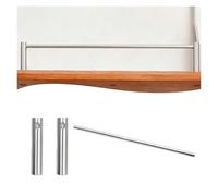 Decorative Aluminum Shelf Rails, Custom Length Floating Railing Bar 8 to 38in, Surface Mount Protector for Shelves, Furniture Connectors, 36in Long