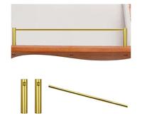 Decorative Aluminum Shelf Rails, Custom Length Floating Railing Bar 8 to 38in, Surface Mount Protector for Shelves, Furniture Connectors, 36in Long