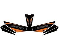 Decorative Anti-Slip mat Motorcycle Body Fairing Sticker Fuel Tank Pad Throttle Knee Pad Grip Sticker Protector for K&awasaki for Z400 400(Style 4)