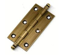 Decorative Antique Brass Cabinet Hinges Small Kitchen Cupboard Door Butt Hinges 2inch 2Pack (2,2inch)