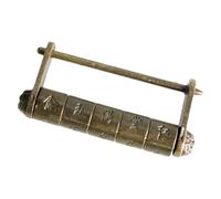 Decorative Antique Zincs Alloy with Chinese Characters Engraved Padlock for Personalizing Jewelry Boxes and Cabinets Cabinet
