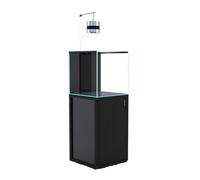 Decorative Aquariums Glass Fish Tank Large Floor Standing Aquarium with Base Saltwater Backpack Overflow Bottom Filter Under Filtration for Coral for office(50x50x131cm)