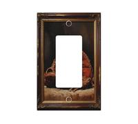 Decorative Art Light Switch Covers,BaseBall Glove,1 Gang Rocker Outlet Decorative Switch plate Faceplate GFCI Light Switch Covers