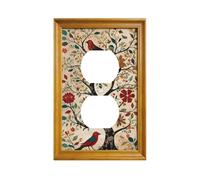 Decorative Art Light Switch Covers Tree birds 1 Gang Single Duplex Outlet Wall Plate Switchplate Electrical Faceplate for Home Decor