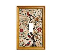 Decorative Art Light Switch Covers Tree birds Single Toggle Wall Plate Decorative Switchcover Electrical Switchplate for Home Decor