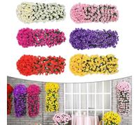 Decorative Artificial Wisteria Vines Set of 2 Perfect for Enhancing Your Home Aesthetic (Rose Red)