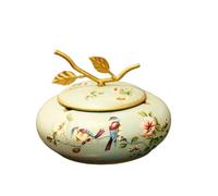decorative ashtray, Hand Painted Ceramic Ash Tray, Windproof Smoking Anti Fly Cigarette Ashtray for Home Living Room(Blue)