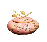 decorative ashtray, Hand Painted Ceramic Ash Tray, Windproof Smoking Anti Fly Cigarette Ashtray for Home Living Room(Pink)