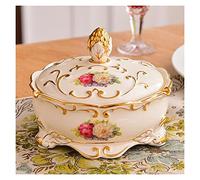 decorative ashtray, High-end Ashtray with Lid, Vintage Ceramic Ash Tray, Luxury Large Cigar Living Room Coffee Table Decorative Ornament(B)
