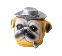 Decorative Ashtray With Lid Resins Dog Figurine With Hat Ashes Holder For Creative Gift And Home Office Desktop Decors Living Room Ashtray