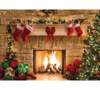 Decorative Backdrop Cloth Christmas New Year Background Design Backdrop Curtain Cloth Hanging on Wall for Indian Traditional Festival Background Pooja Decoration Home Decor(Size:96"X60")(Multicolour)